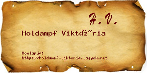 Holdampf Viktória névjegykártya
